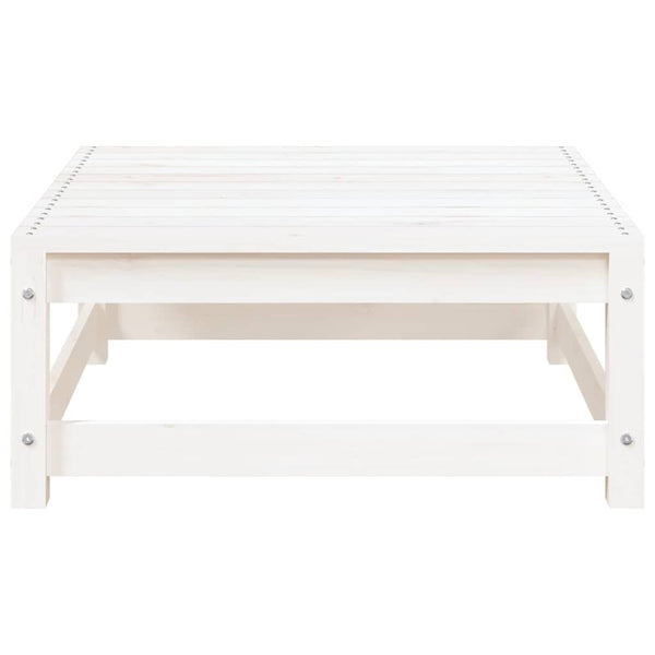 Weiße Outdoor-Hocker mit Kissen Dumitriea (2er-Set Kiefer)