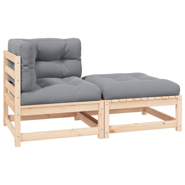 Dumitriea (2-teilig, mit Kissen, Kiefer) Gartensofa-Set