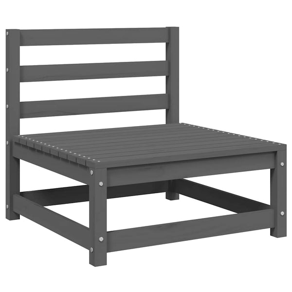 Graues Gartensofa-Set Dumitriea mit Kissen (2-teilig, Kiefer)