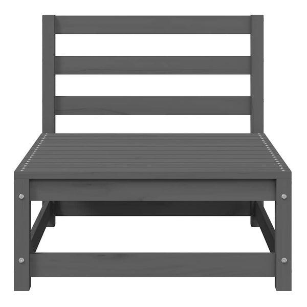 Graues Gartensofa-Set Dumitriea mit Kissen (2-teilig, Kiefer)