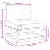 Graues Gartensofa-Set Dumitriea mit Kissen (2-teilig, Kiefer)