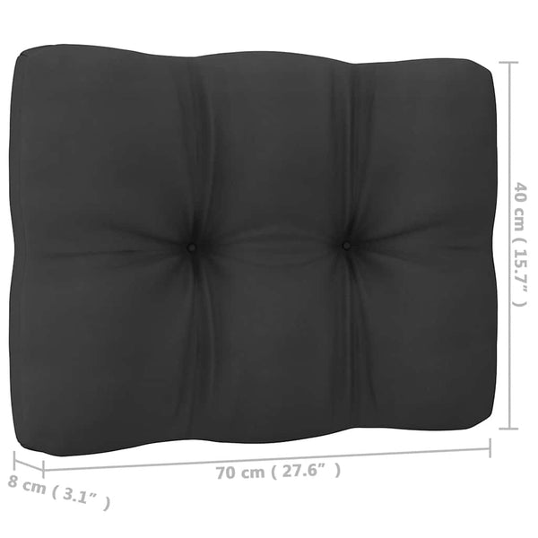 Graues Gartensofa-Set Dumitriea mit Kissen (2-teilig, Kiefer)