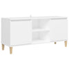 Weißer Rodeliu TV-Schrank Massivholzbeine Maße 103,5x35x50cm