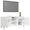 Weißer Rodeliu TV-Schrank Massivholzbeine Maße 103,5x35x50cm