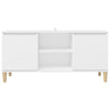 Weißer Rodeliu TV-Schrank Massivholzbeine Maße 103,5x35x50cm
