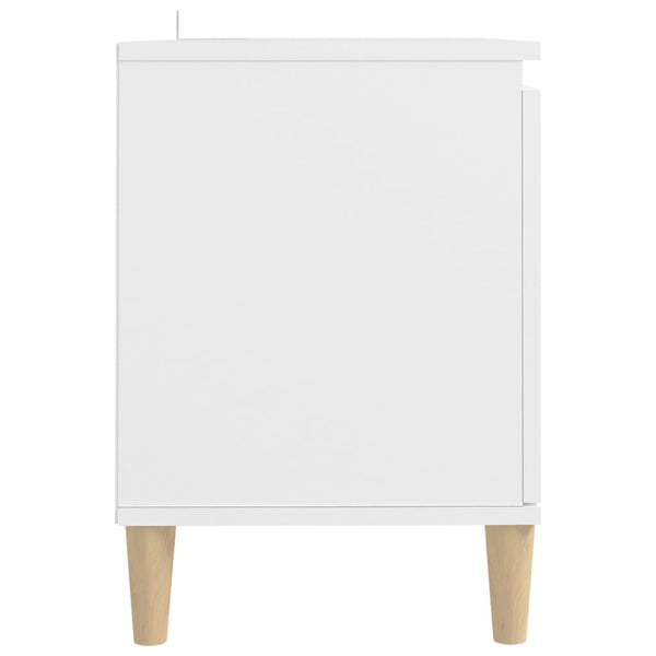Weißer Rodeliu TV-Schrank Massivholzbeine Maße 103,5x35x50cm