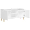 Weißer Rodeliu TV-Schrank Massivholzbeine Maße 103,5x35x50cm