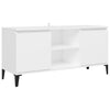 Weißes TV-Lowboard Antoniade 103,5x35x50cm (mit Metallfüßen)