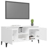 Weißes TV-Lowboard Antoniade 103,5x35x50cm (mit Metallfüßen)