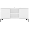 Weißes TV-Lowboard Antoniade 103,5x35x50cm (mit Metallfüßen)