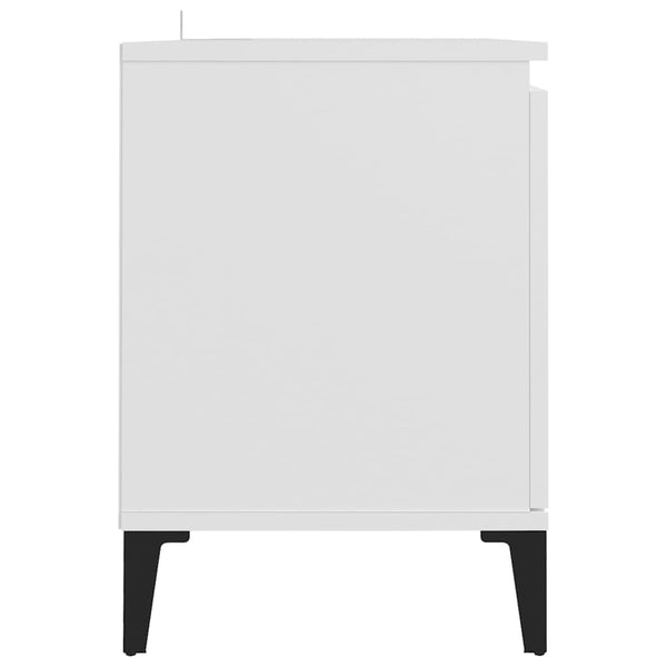 Weißes TV-Lowboard Antoniade 103,5x35x50cm (mit Metallfüßen)