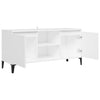 Weißes TV-Lowboard Antoniade 103,5x35x50cm (mit Metallfüßen)