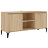 Sonoma Eiche TV-Schrank mit Metallbeinen Antoniade 103,5x35x50cm