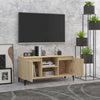 Sonoma Eiche TV-Schrank mit Metallbeinen Antoniade 103,5x35x50cm