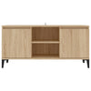 Sonoma Eiche TV-Schrank mit Metallbeinen Antoniade 103,5x35x50cm