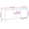 Sonoma Eiche TV-Schrank mit Metallbeinen Antoniade 103,5x35x50cm