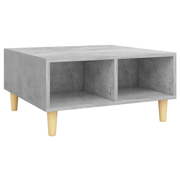 Betongrauer Couchtisch von Afini 60x60x30cm (Holz)