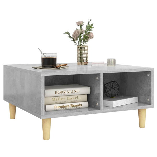 Betongrauer Couchtisch von Afini 60x60x30cm (Holz)