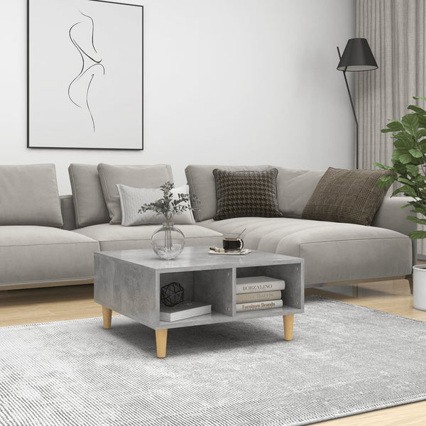 Betongrauer Couchtisch von Afini 60x60x30cm (Holz)