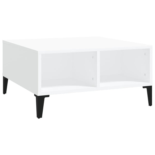 Weißer Couchtisch Julia 60x60x30cm (Holz)