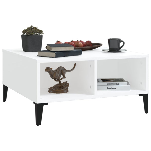 Weißer Couchtisch Julia 60x60x30cm (Holz)