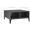 Grauer Couchtisch Julia 60x60x30cm (Spanplatte)