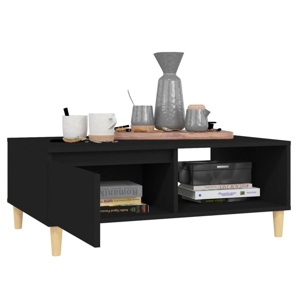 Schwarzer Couchtisch Judge 90x60x35cm (Holz)