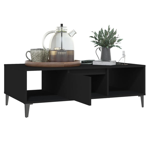 Schwarzer Couchtisch Arcadie 103,5x60x35cm (Holz)