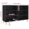 Schwarzes Sideboard Odile 103,5x35x70cm (Holz)