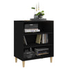 Schwarzer Hochschrank Emmanoil 57x35x70cm (Spanplatte)