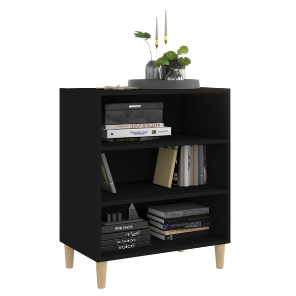 Schwarzer Hochschrank Emmanoil 57x35x70cm (Spanplatte)