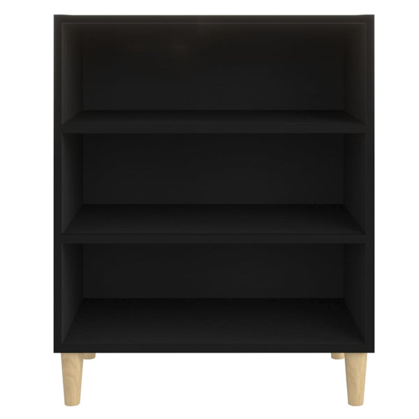 Schwarzer Hochschrank Emmanoil 57x35x70cm (Spanplatte)