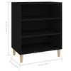 Schwarzer Hochschrank Emmanoil 57x35x70cm (Spanplatte)