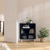 Schwarzer Hochschrank Emmanoil 57x35x70cm (Spanplatte)
