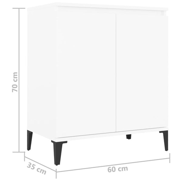 Weißes Sideboard Ponpei 60x35x70cm (Holz)