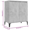 Betongraues Sideboard Ponpei 60x35x70cm (Holz)