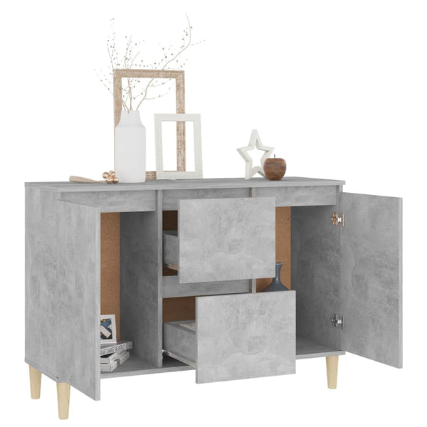 Betongraues Sideboard Nedelici 103,5x35x70cm (Holz)