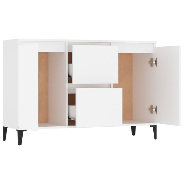 Weißes Sideboard Teofrastus 104x35x70cm (Holz)