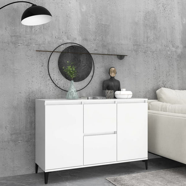 Weißes Sideboard Teofrastus 104x35x70cm (Holz)