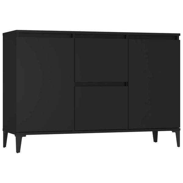 Schwarzes Sideboard Theophrastus 104x35x70cm (Holz)