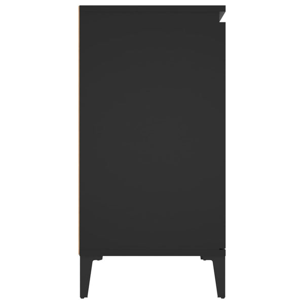 Schwarzes Sideboard Theophrastus 104x35x70cm (Holz)