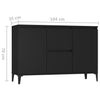 Schwarzes Sideboard Theophrastus 104x35x70cm (Holz)