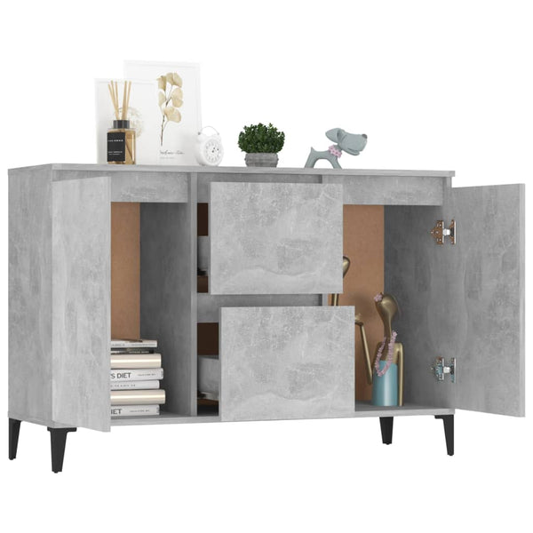 Betongraues Sideboard Teofrastus 104x35x70cm (Holz)