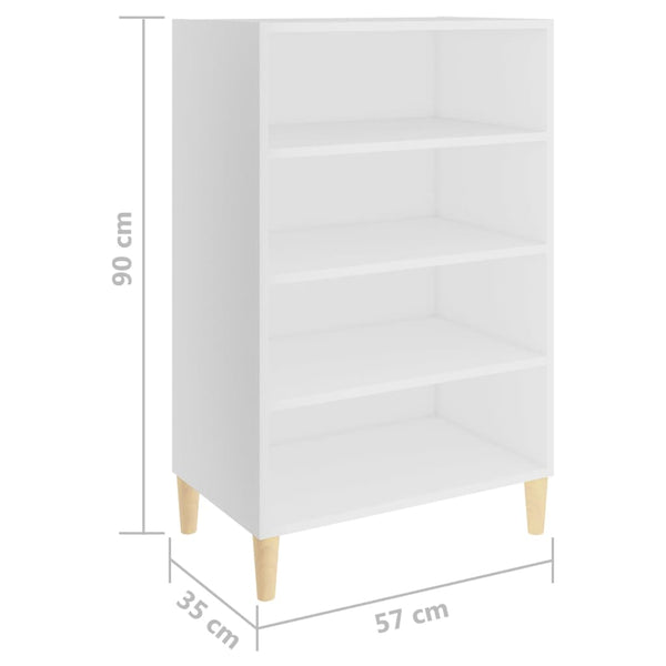 Weißes Sideboard Trevin 57x35x90cm (Spanplatte)