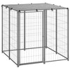 Silberner Hundekäfig Gregoriu 110x110x110cm (Stahl)