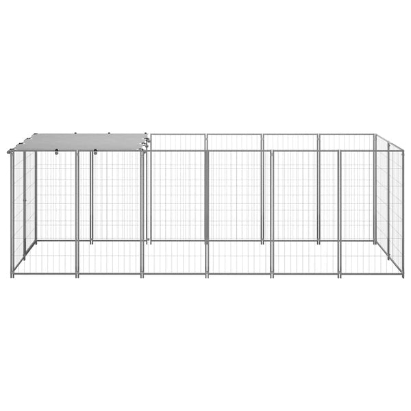 Hundekäfig Gregoriu Silber 330x110x110cm (Stahl)