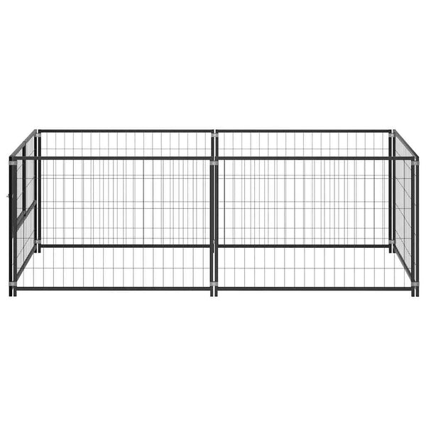 Musta koiranhäkki Erik 200x100x70cm (teräs)