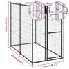 Hundezwinger mit Dach Suicu 110x220x180cm