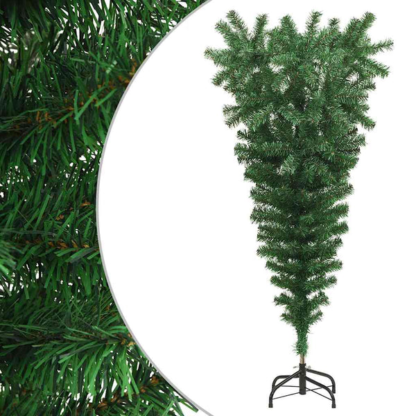 Grüner Kunstbaum kopfüber auf Ständer Giblin 120cm
