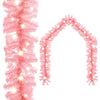 Rosa Weihnachtsgirlande mit LED-Lichtern Altamirano 20 m